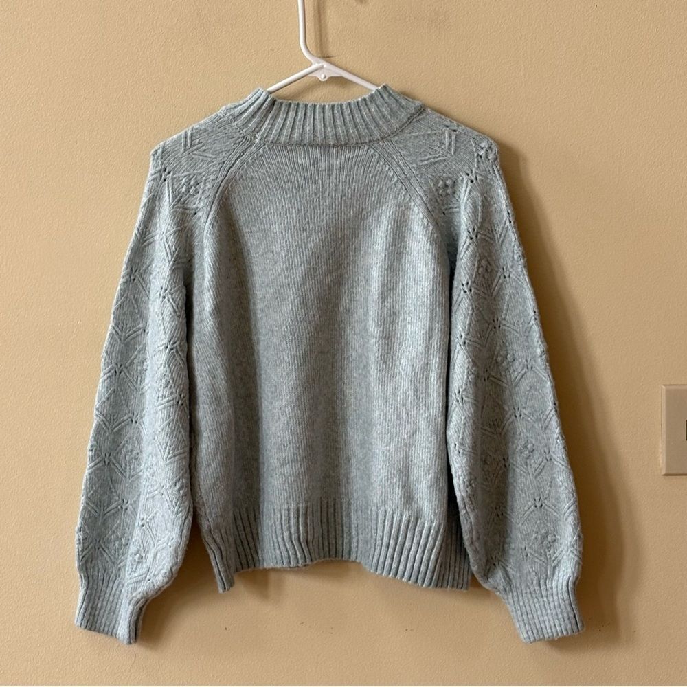 Lauren Conrad Balloon Sleeve Mock Neck Sweater - Picture 6 of 7